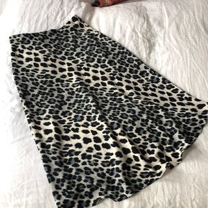 Zara Leopard Midi skirt